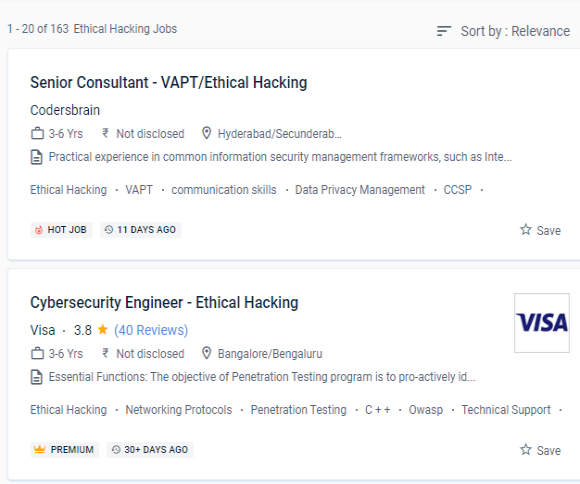 Ethical Hacking internship jobs in Guntur