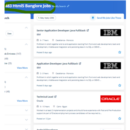 HTML 5 internship jobs in Chennai