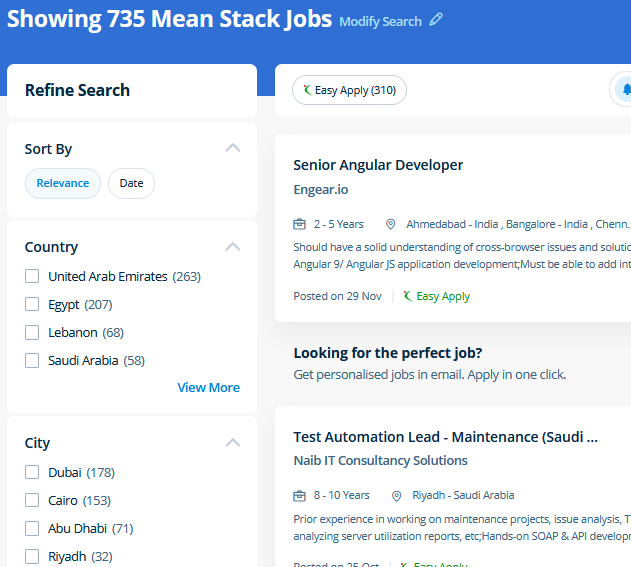Mean Stack Development internship jobs in Delhi