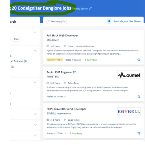 Codeigniter internship jobs in Kolkata
