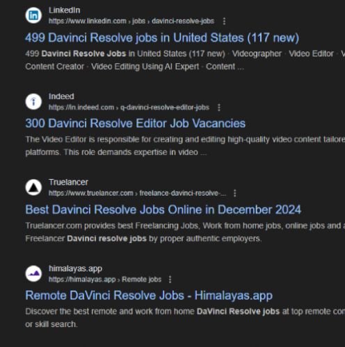 Davinci Resolve internship jobs in Jaipur