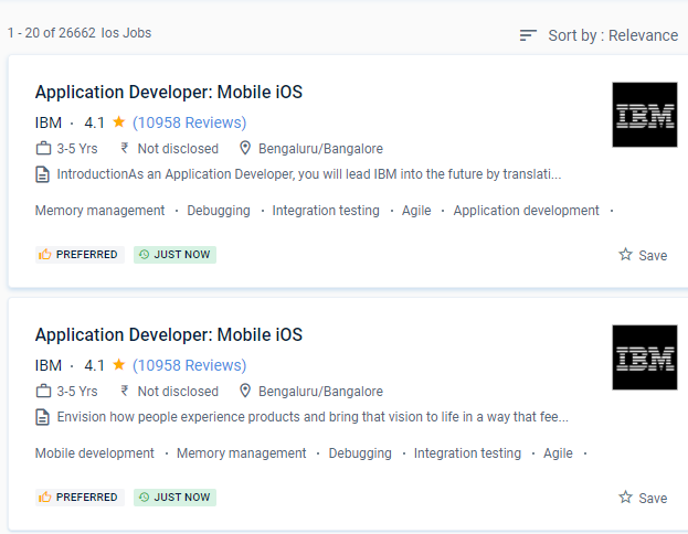 iOS internship jobs in Noida