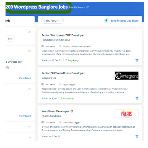 Wordpress internship jobs in Trivandrum